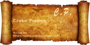 Czeke Poppea névjegykártya